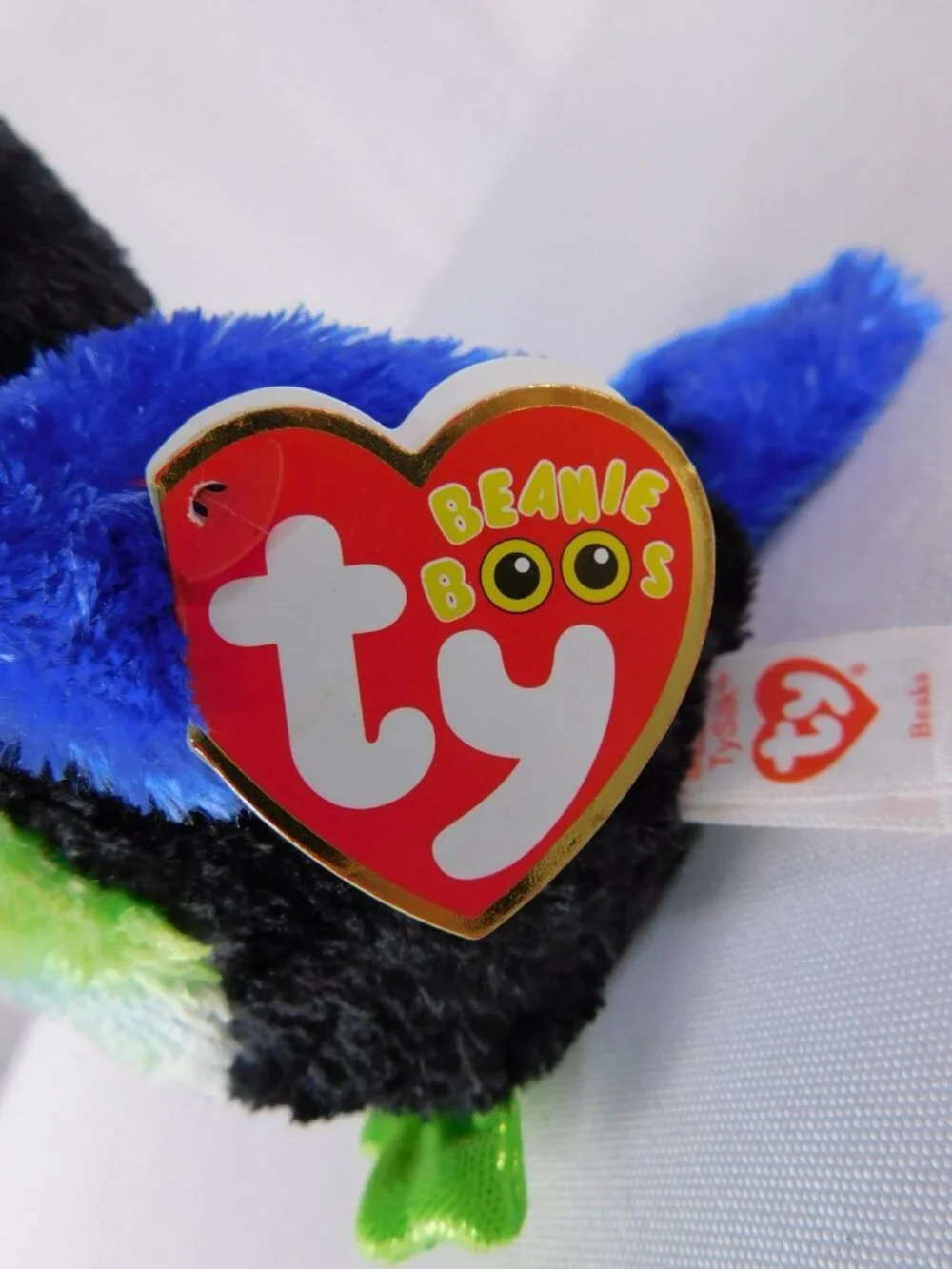 Ty Beanie Boos Beaks Multicolor Toucan Beanbag Plush Small Bird Toy Washable